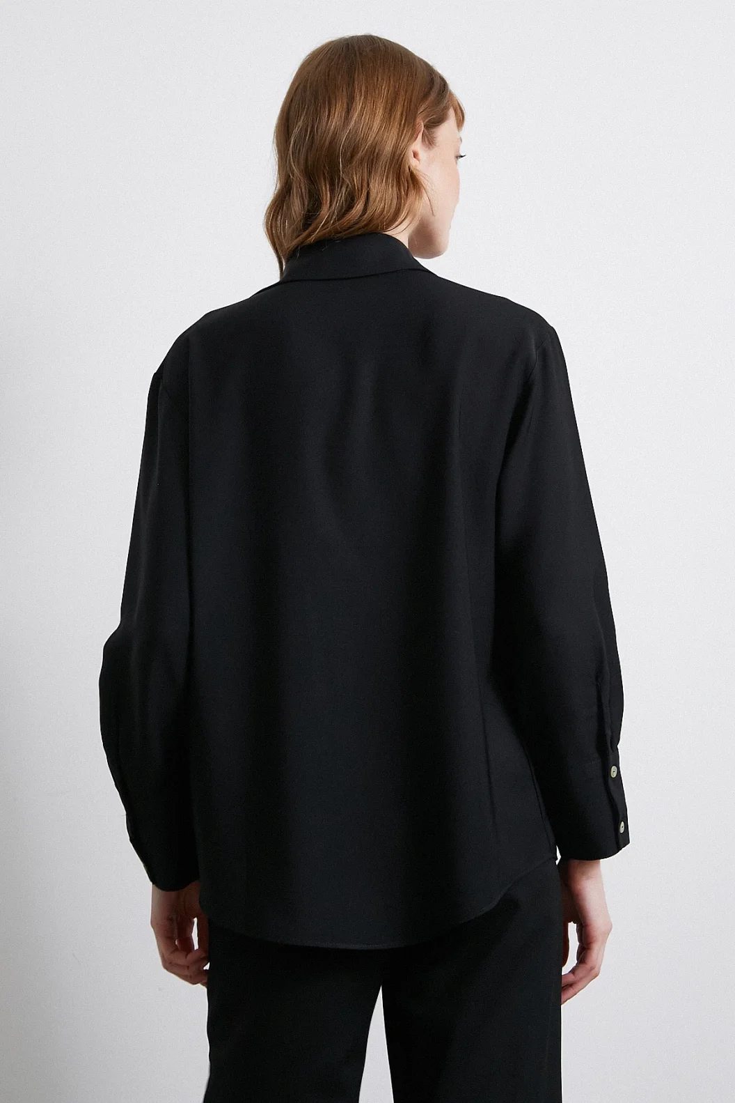 Classic Satin Shirt Black