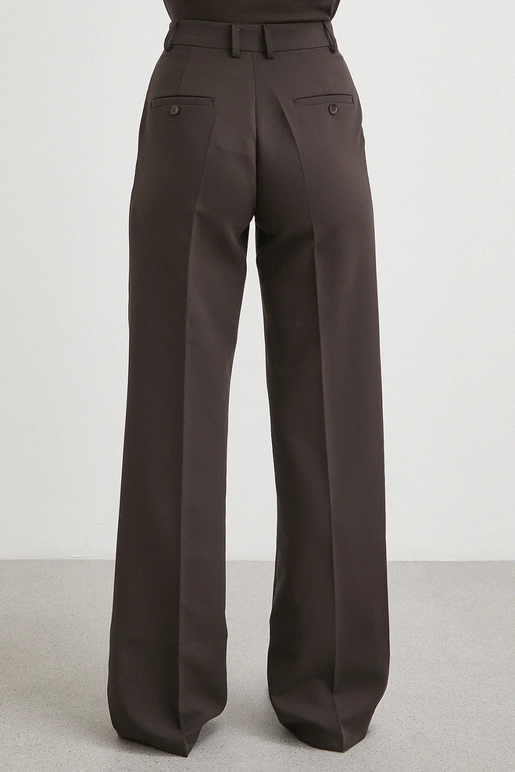 Yüksek Bel Klasik Pantolon Kahve