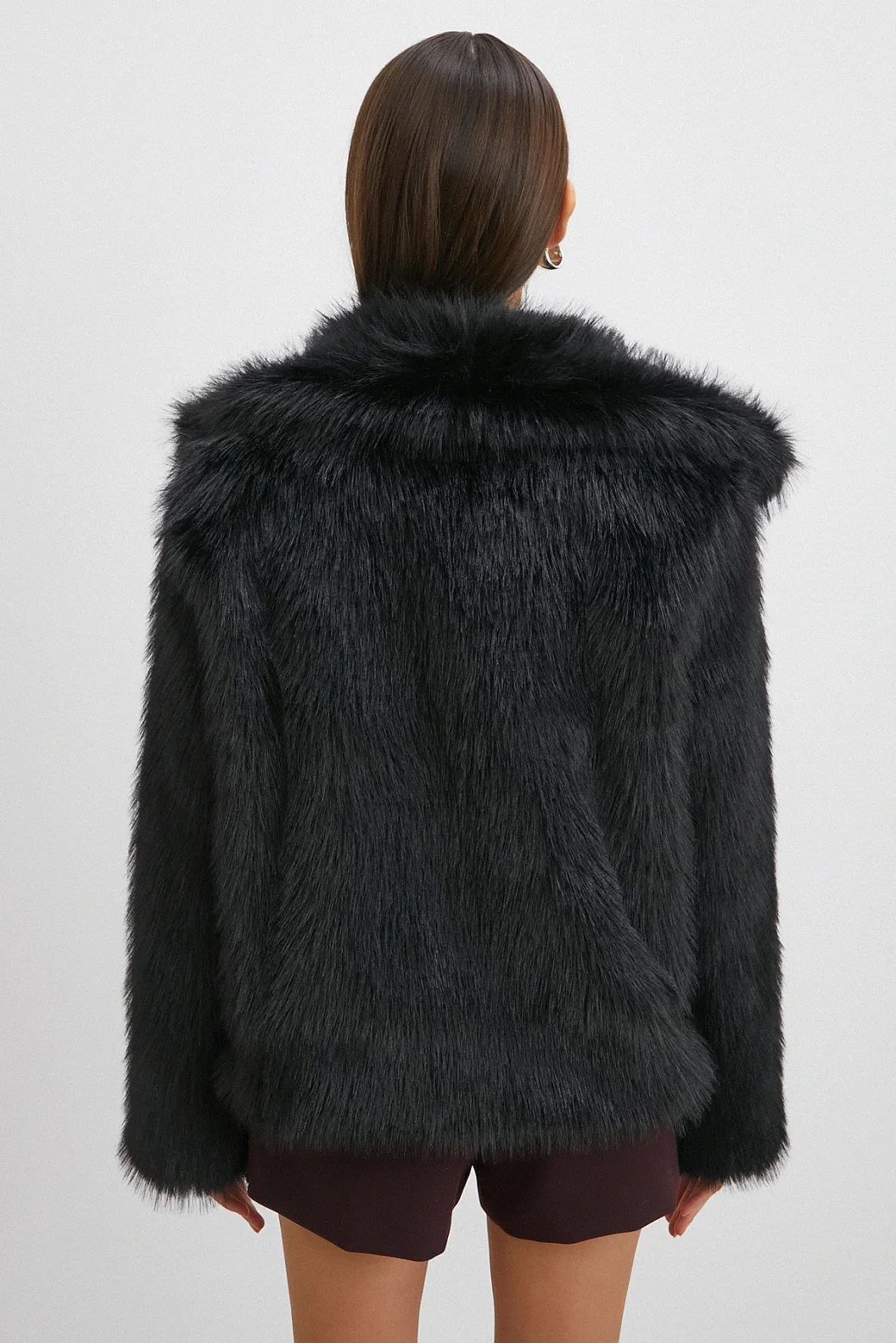 Midi Boy Lolita Kürk Siyah