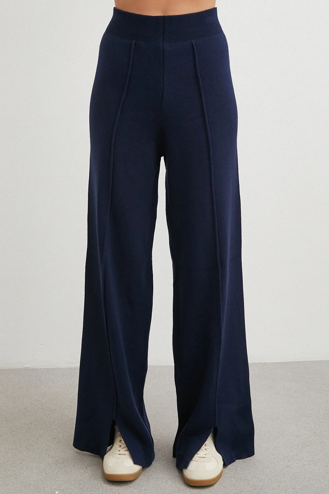 Çift Fermuarlı Kapüşonlu Pantolonlu Takım Lacivert