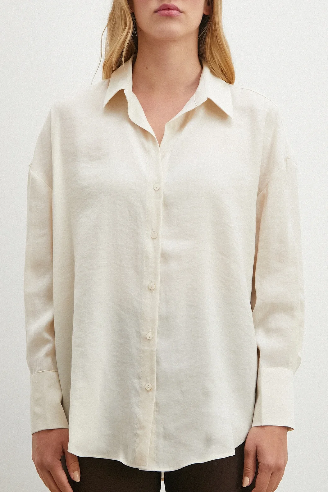 Basic Modal Gömlek Ekru