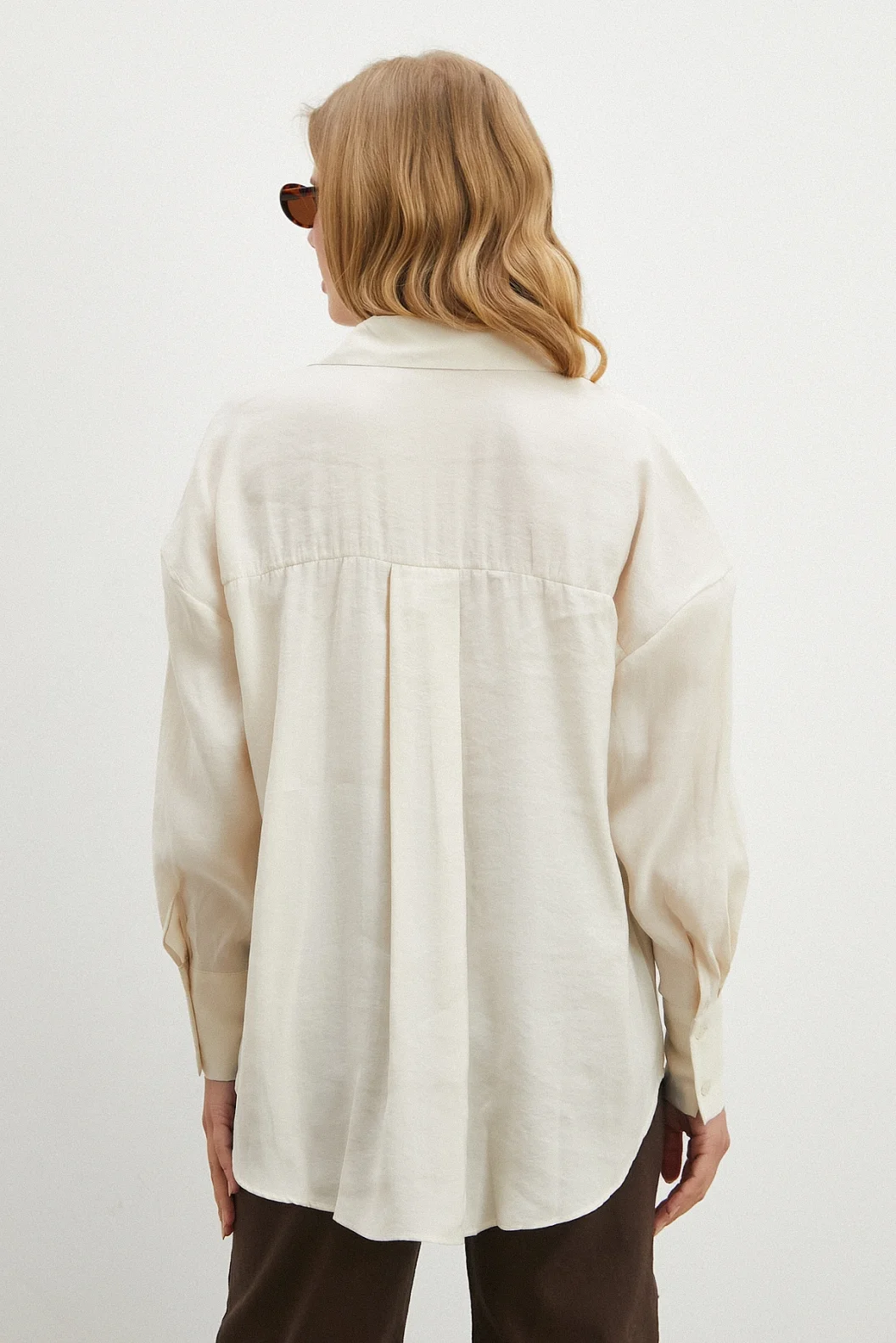 Basic Modal Gömlek Ekru