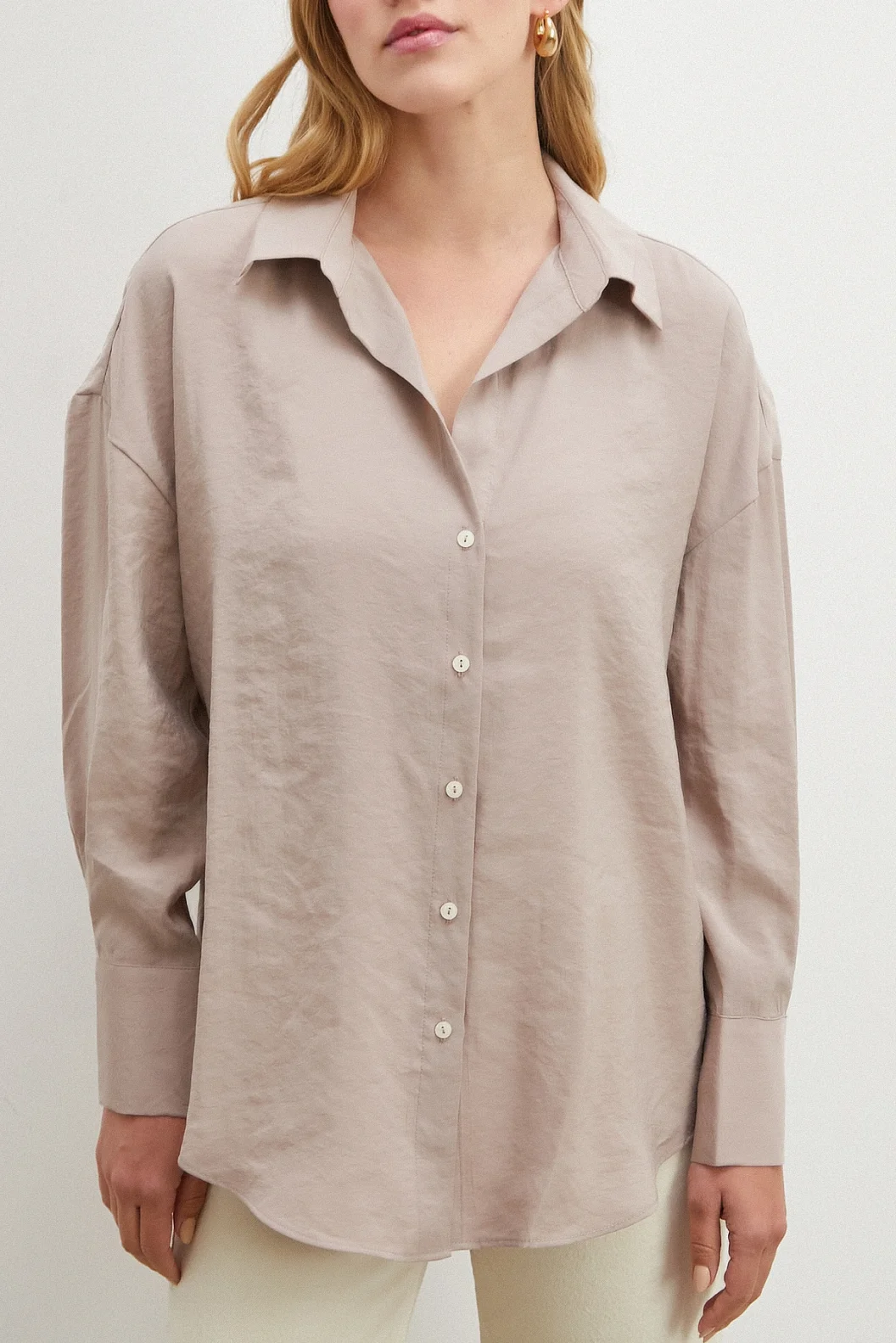 Basic Modal Gömlek Kum Beji