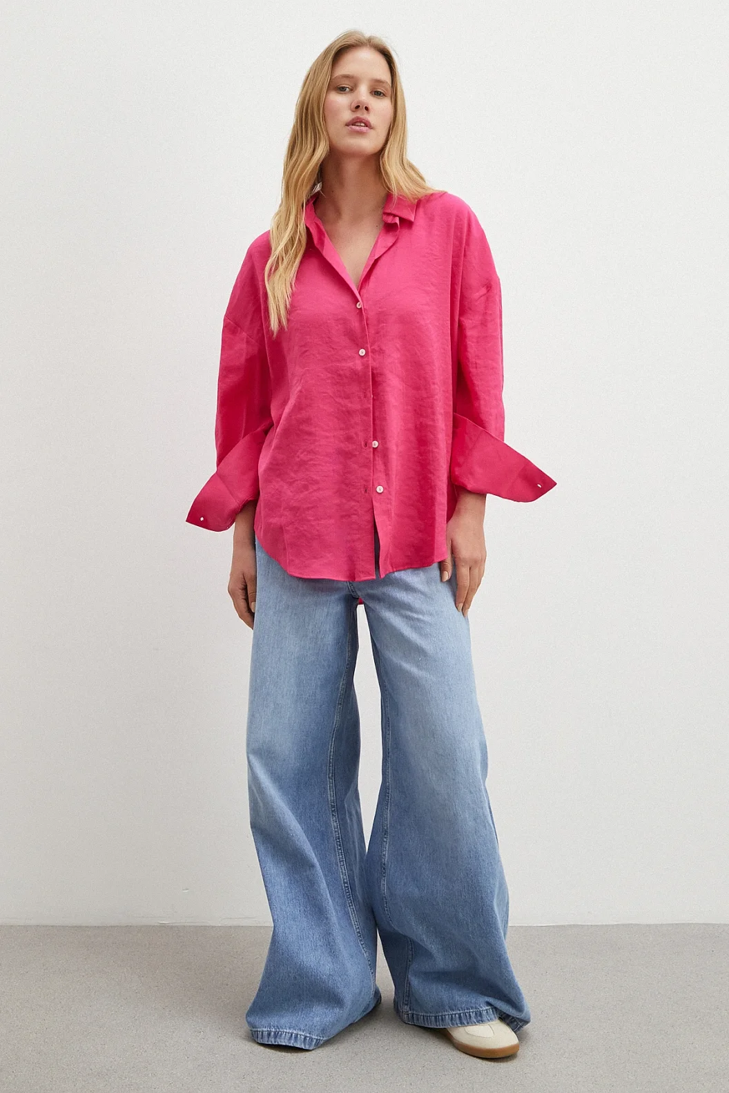 Basic Modal Gömlek Fuşya
