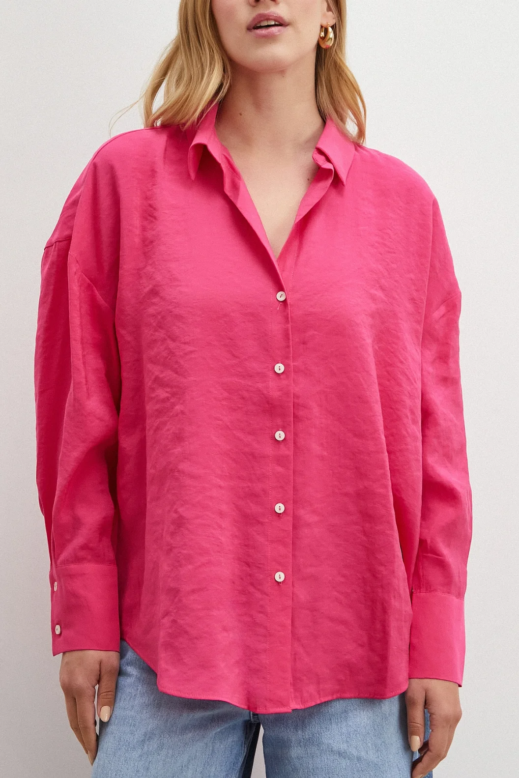 Basic Modal Gömlek Fuşya