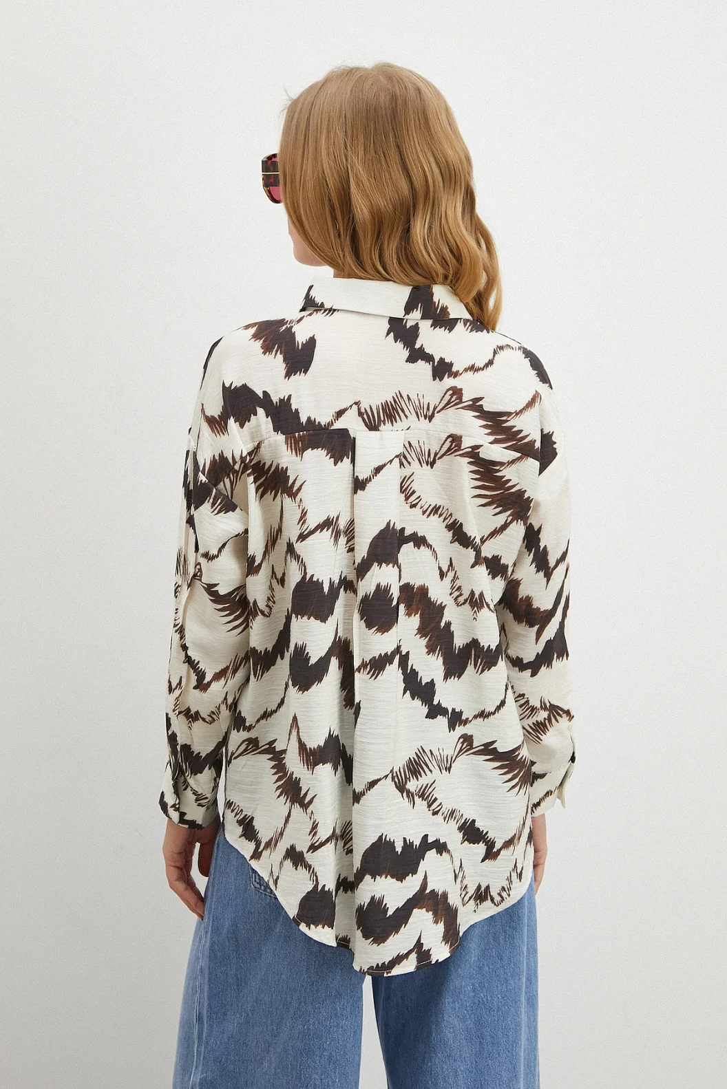 Mountain Desen Gömlek Kahve