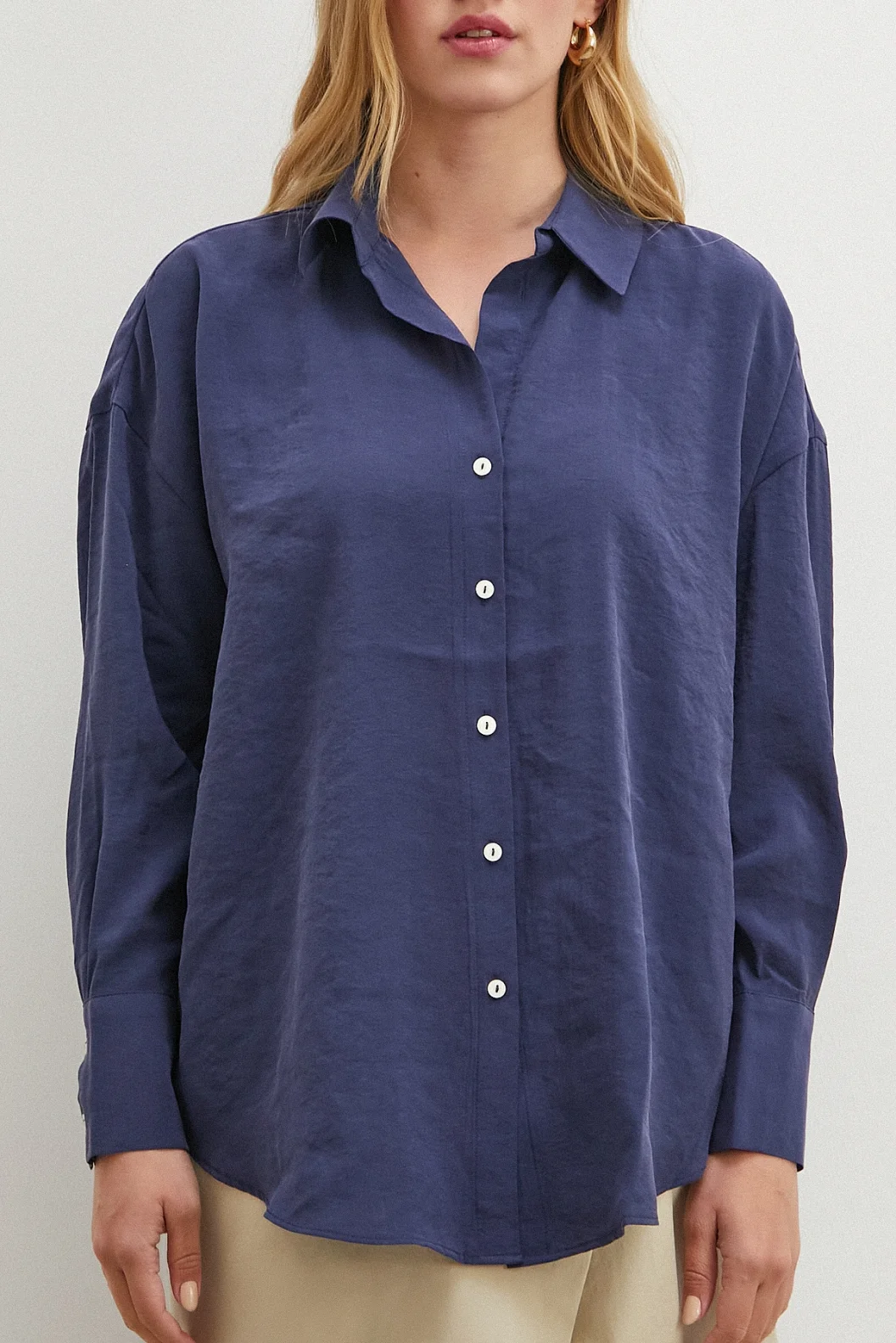 Basic Modal Gömlek Lacivert