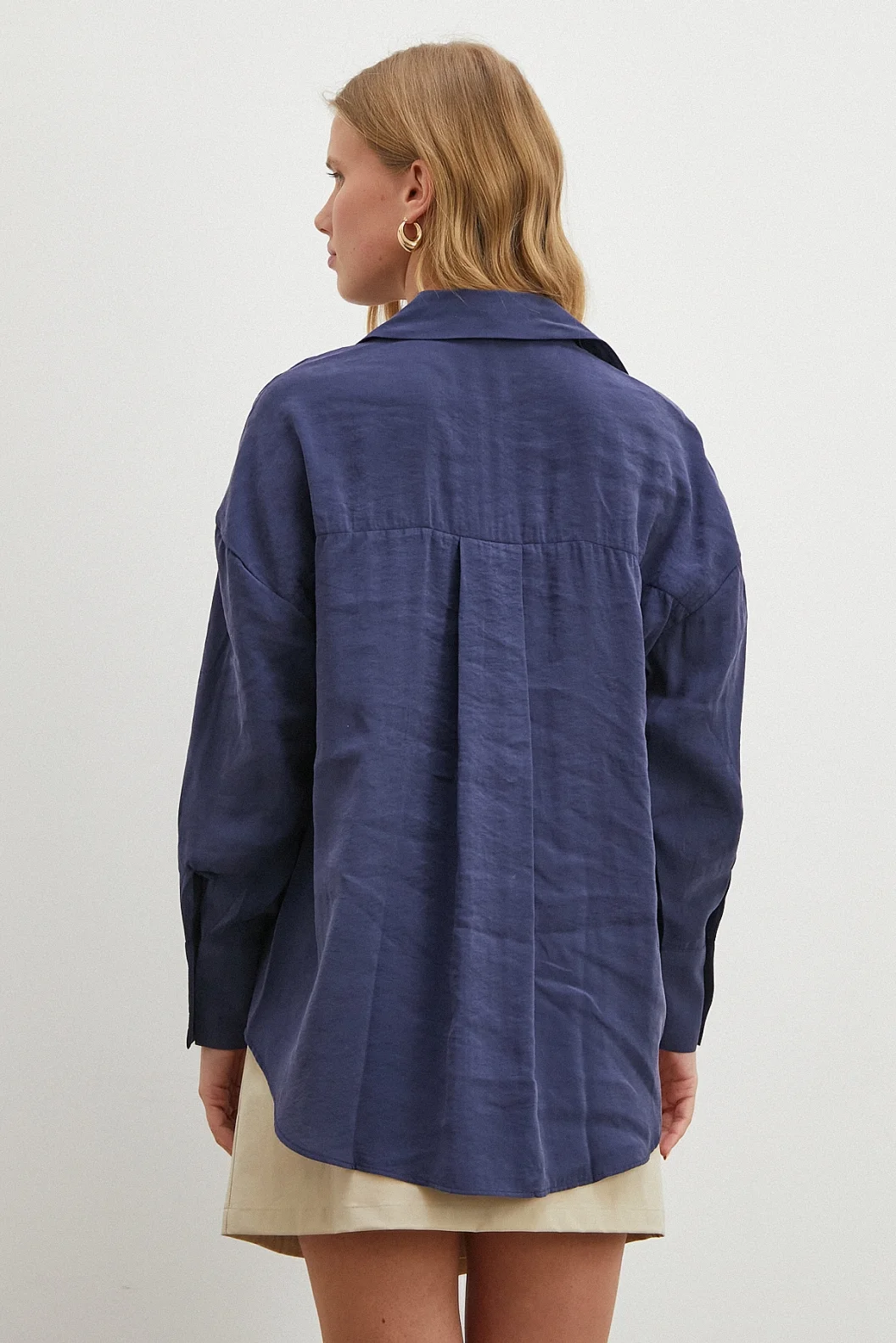 Basic Modal Gömlek Lacivert