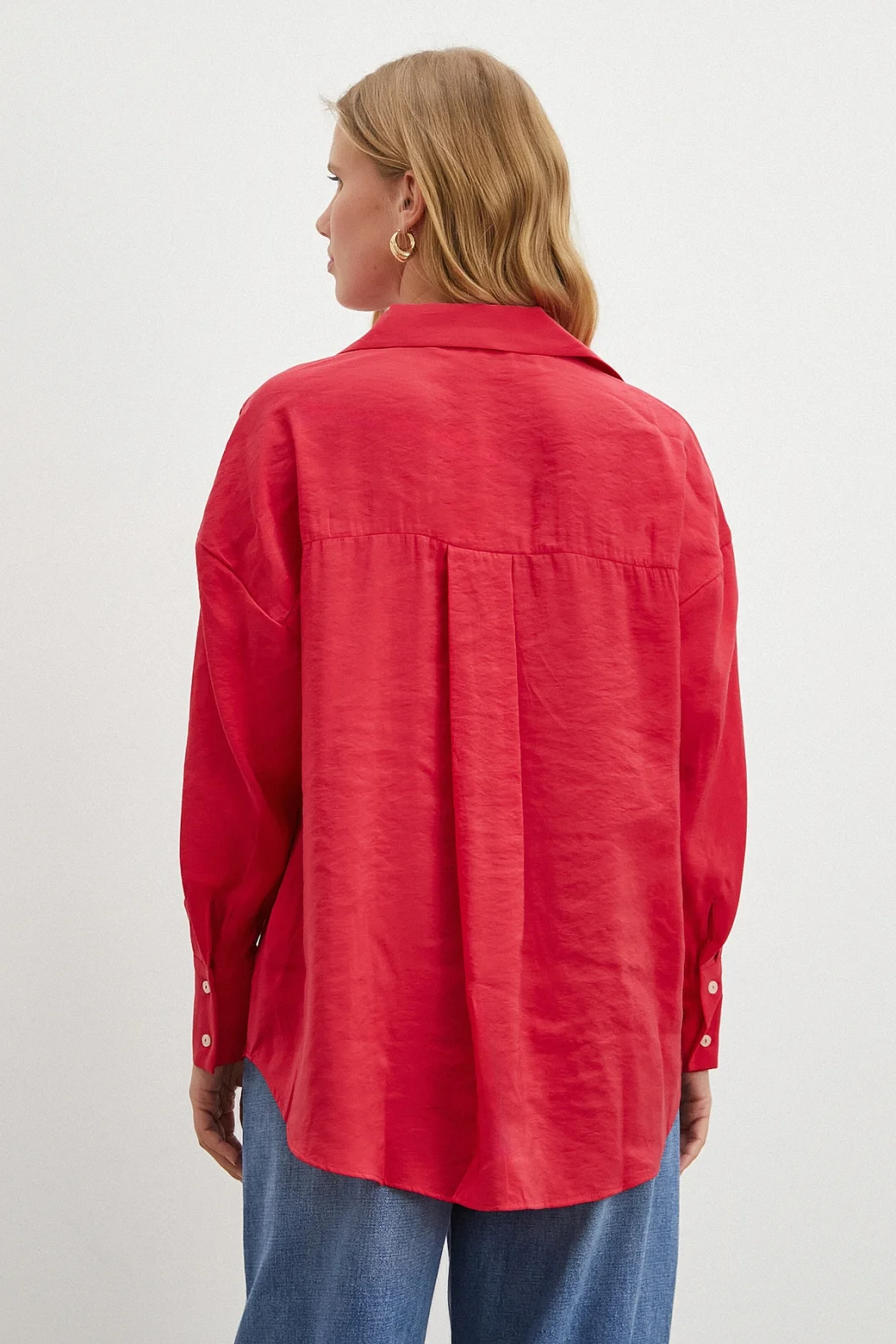 Basic Modal Gömlek Kırmızı