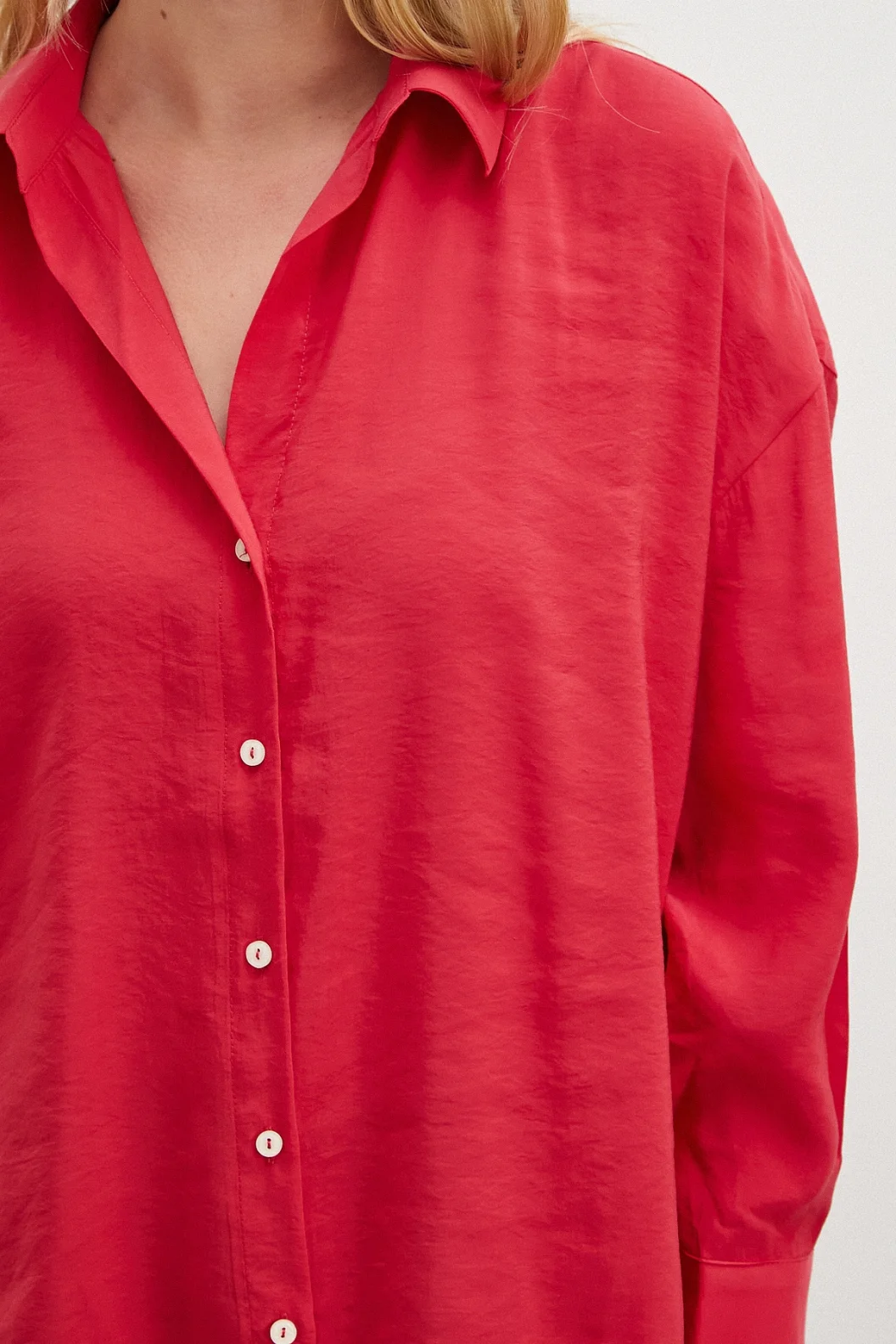 Basic Modal Gömlek Kırmızı