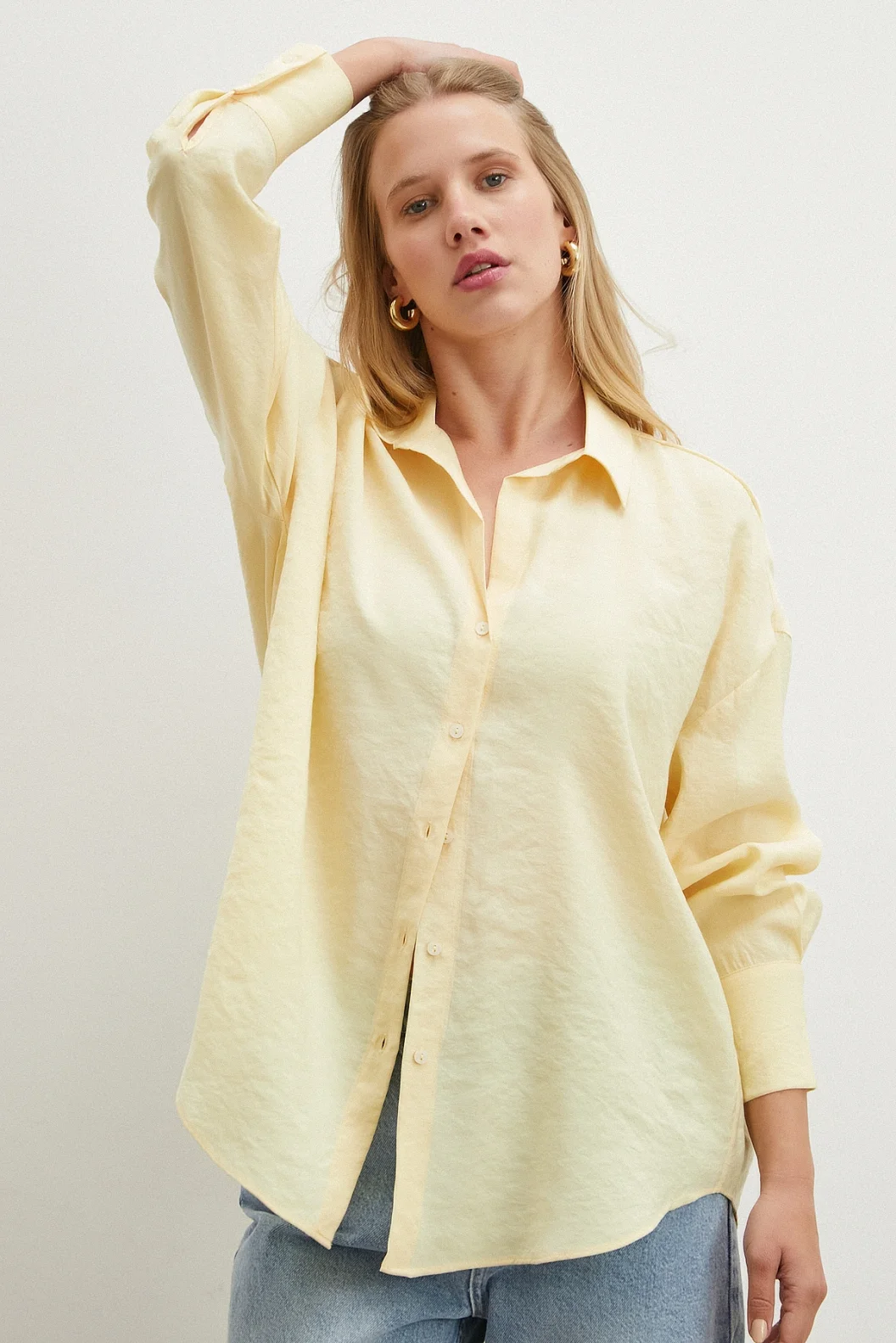 Basic Modal Gömlek Sarı