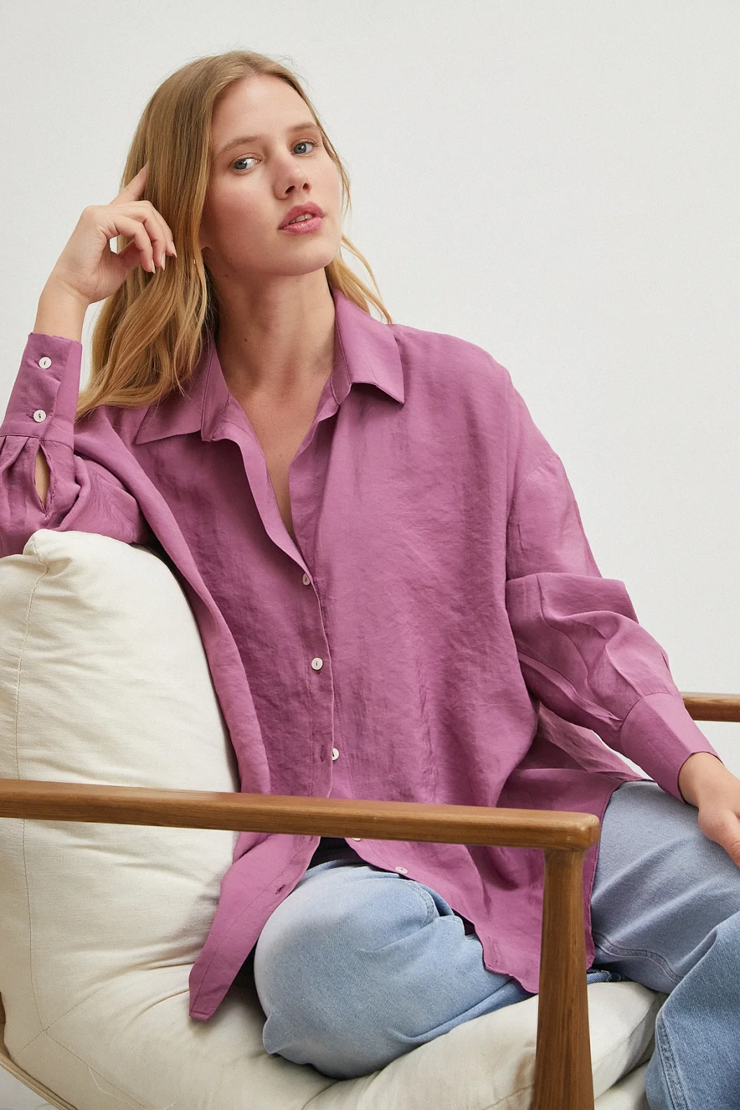 Basic Modal Gömlek Mürdüm