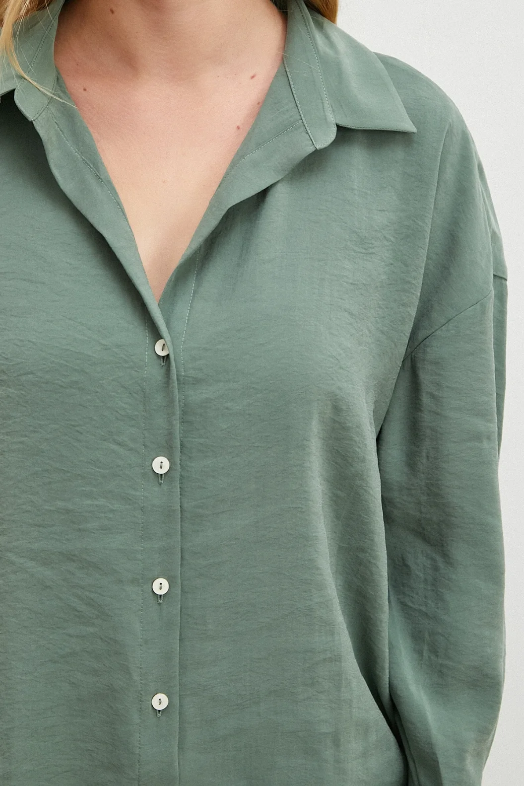 Basic Modal Gömlek Yeşil