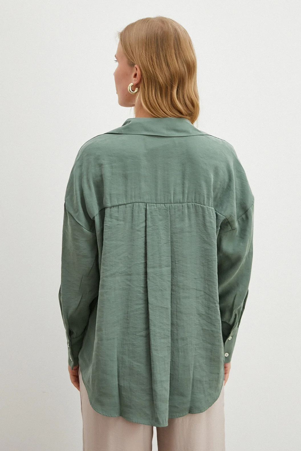 Basic Modal Gömlek Yeşil
