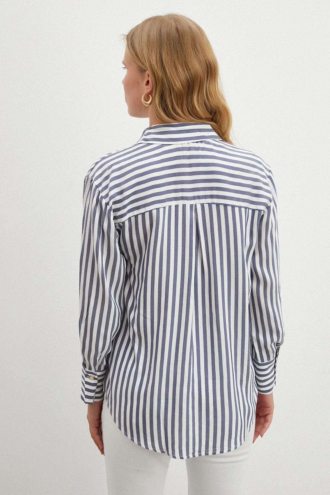 Mehrfarbiges Hemd Blau