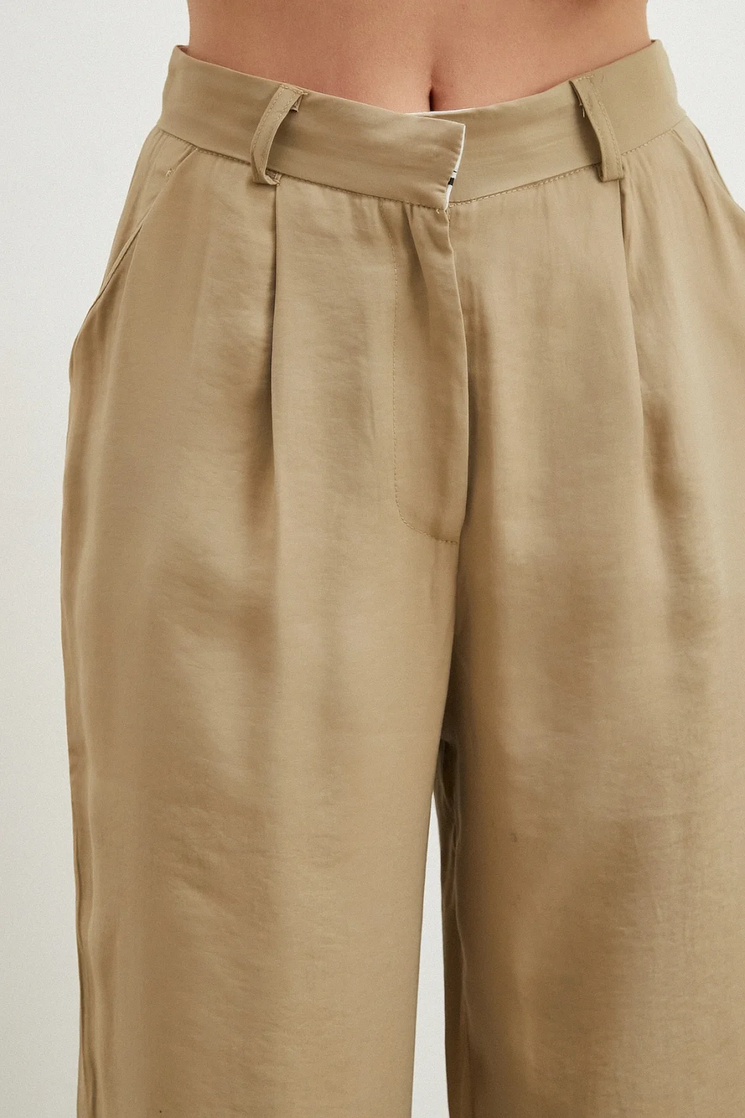 Modal Palazzo Pantolon Taş