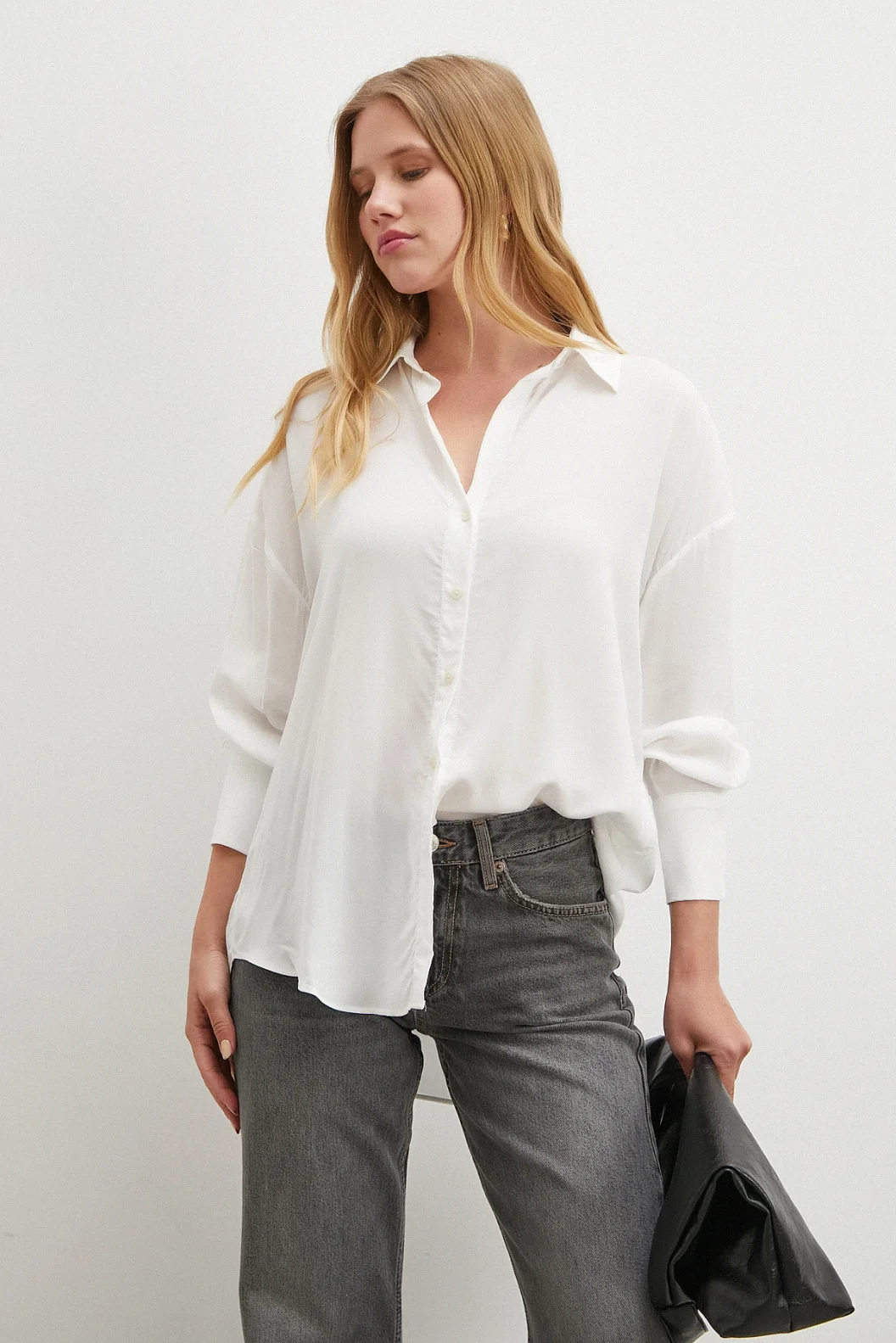 Viskon Basic Gömlek Beyaz