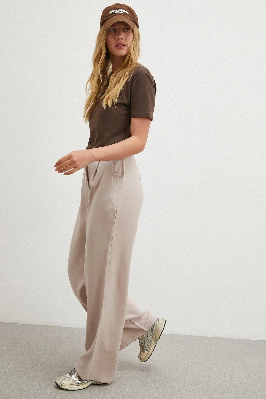 Modal Palazzo Pantolon Pudra