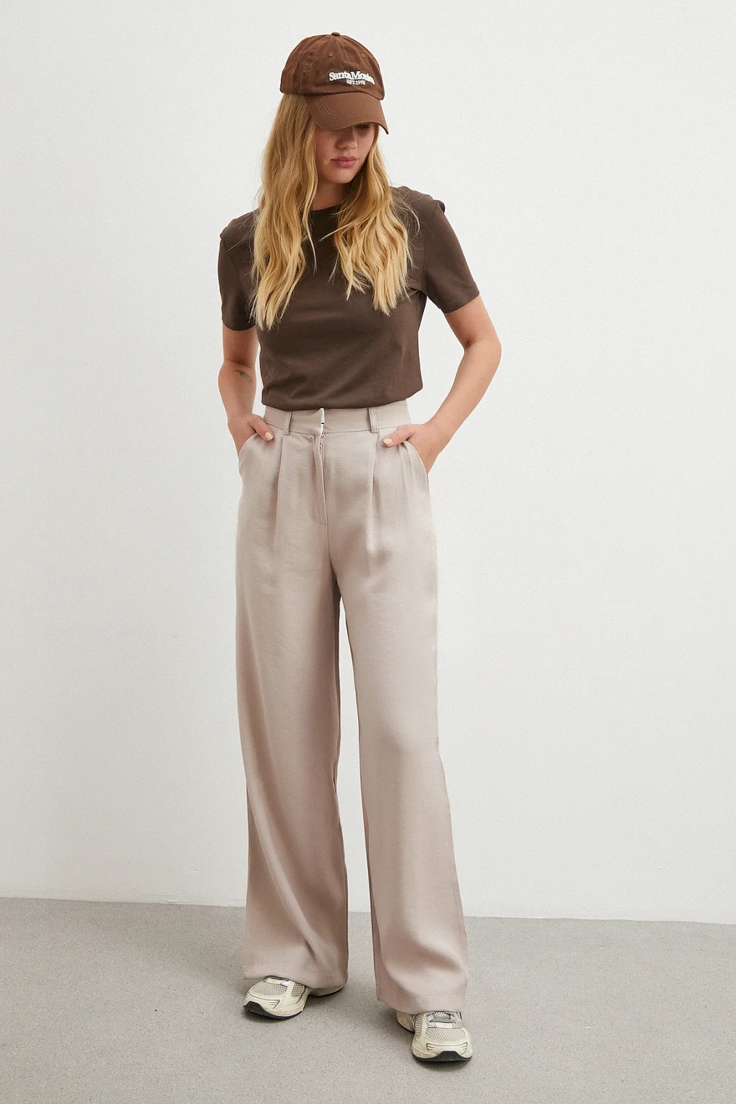 Modal Palazzo Pantolon Pudra