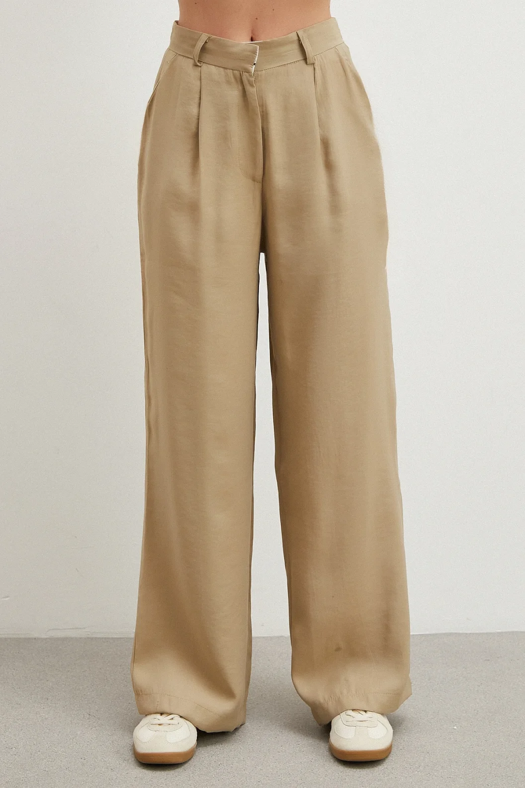 Modal Palazzo Pantolon Taş