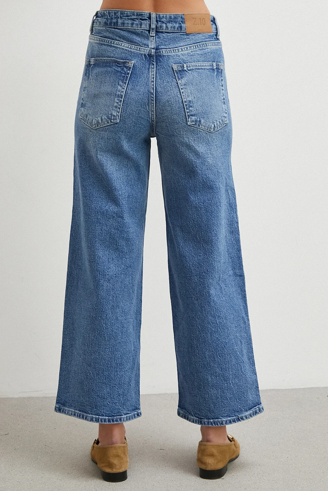 Yüksek Bel Culotte Jean Lacivert