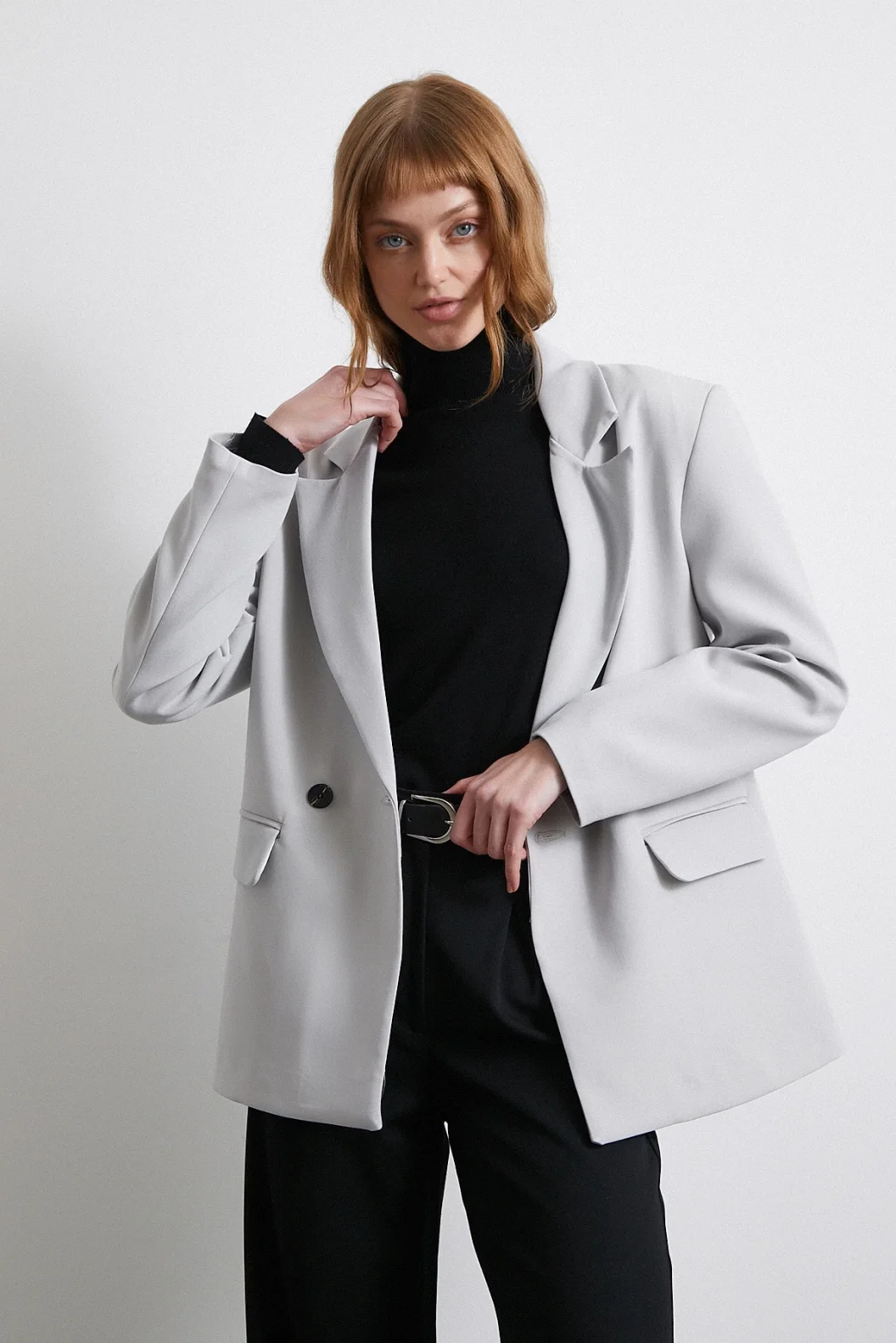 سترة كلاسيكية بوليفيسكون رمادية