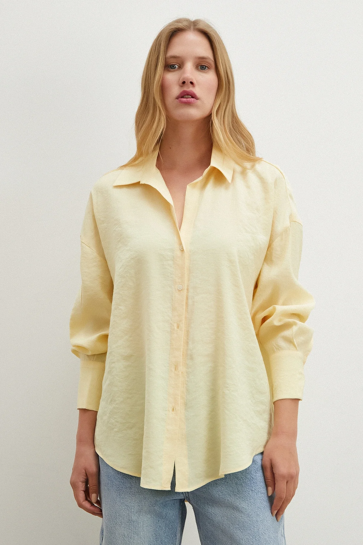Basic Modal Gömlek Sarı
