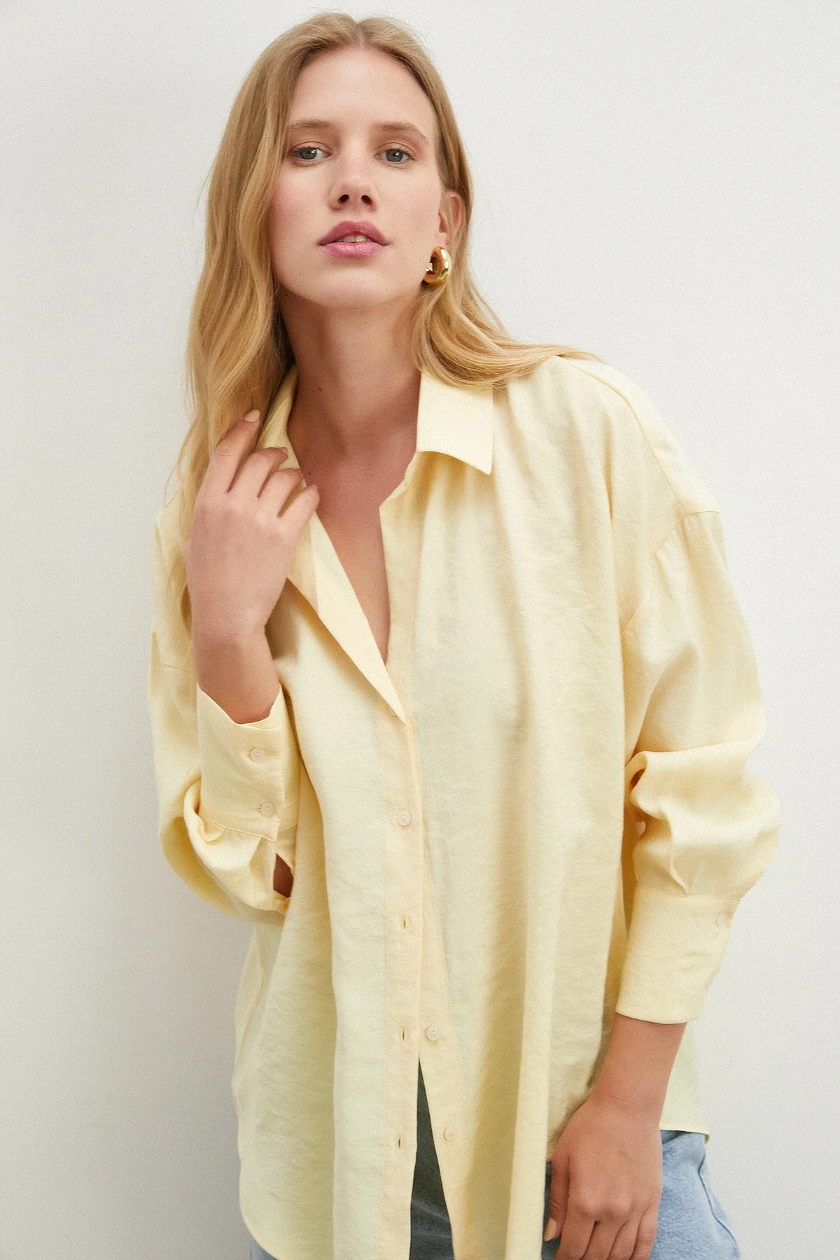 Basic Modal Gömlek Sarı