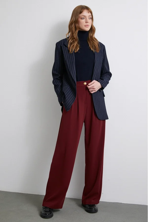 Weite Hose Bordeaux