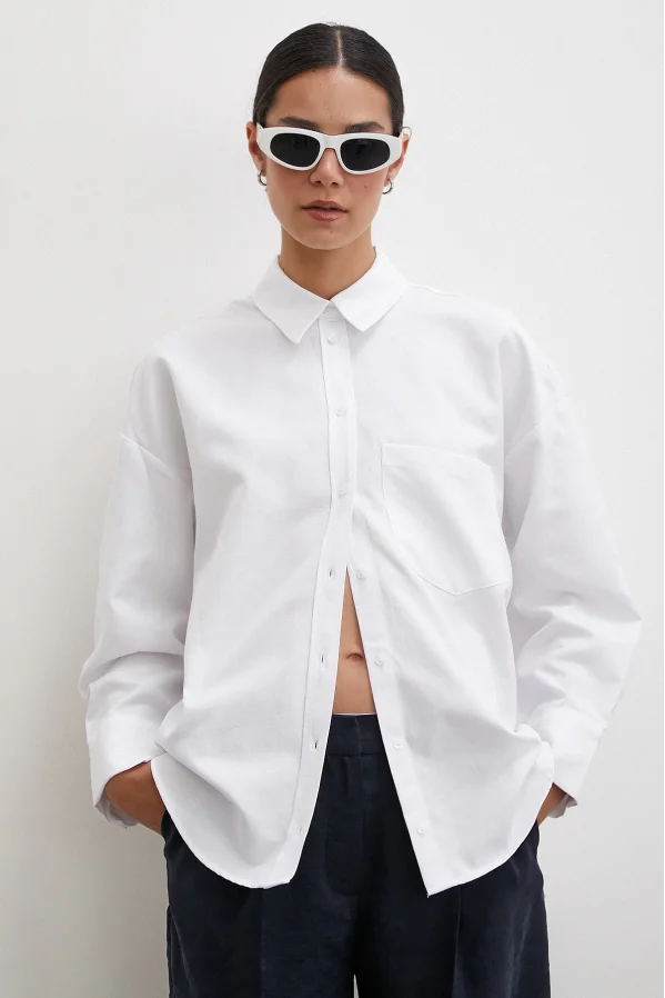 Klassische Bluse Ecru