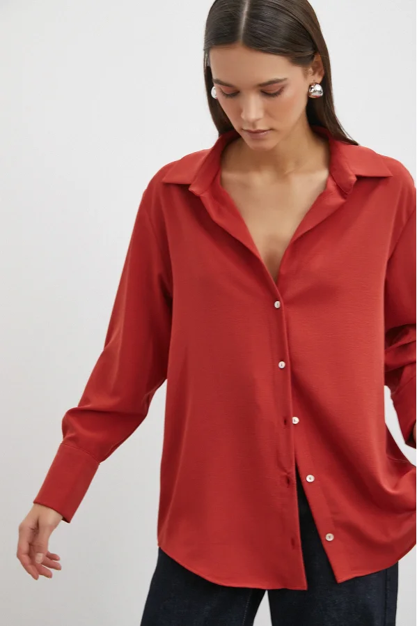 Basic Polyester Gömlek Kiremit