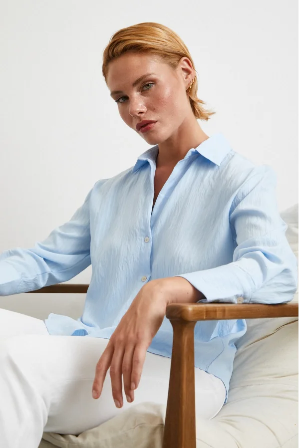 Parallel Striped Shirt Blue