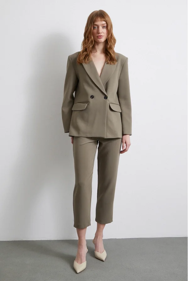 Klasik Poliviskon Jacke Khaki
