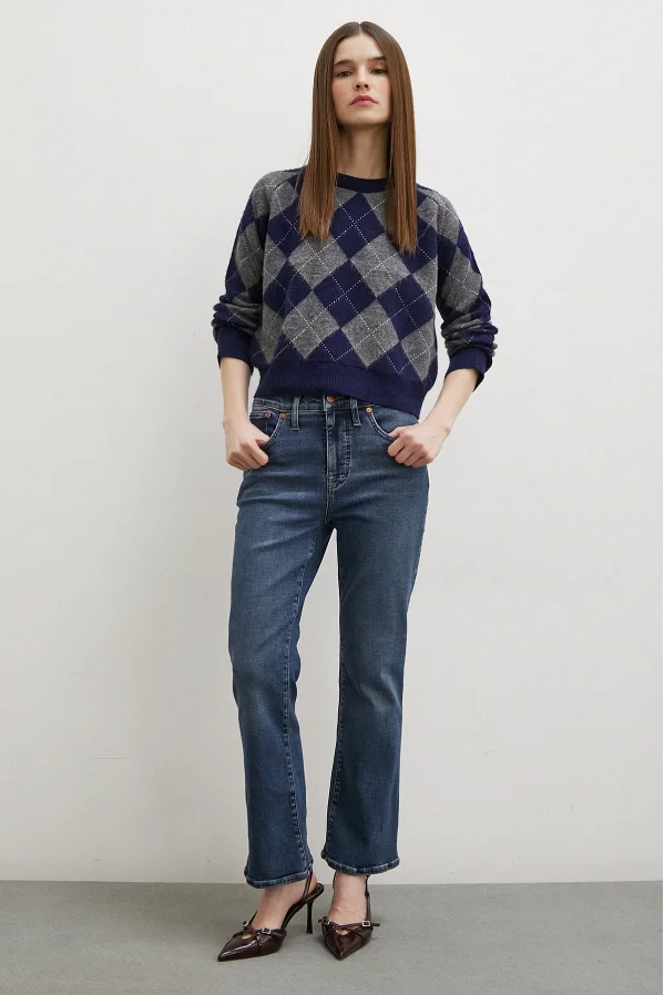 Röhrenjeans Dunkelblau