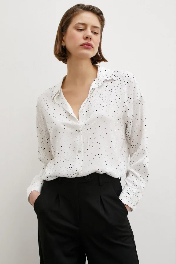 Polka Dot Shirt White