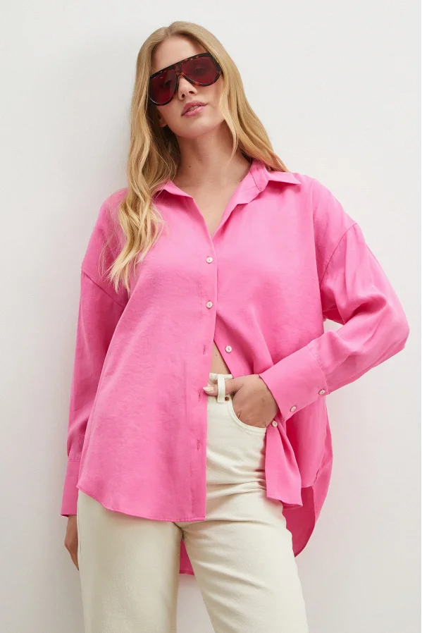 Basic Modal Gömlek Pembe