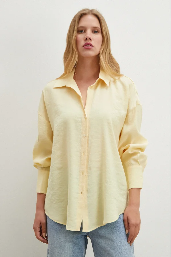 Basic Modal Gömlek Sarı