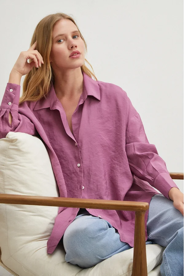 Basic Modal Gömlek Mürdüm