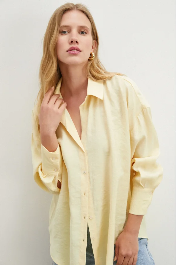 Basic Modal Gömlek Sarı