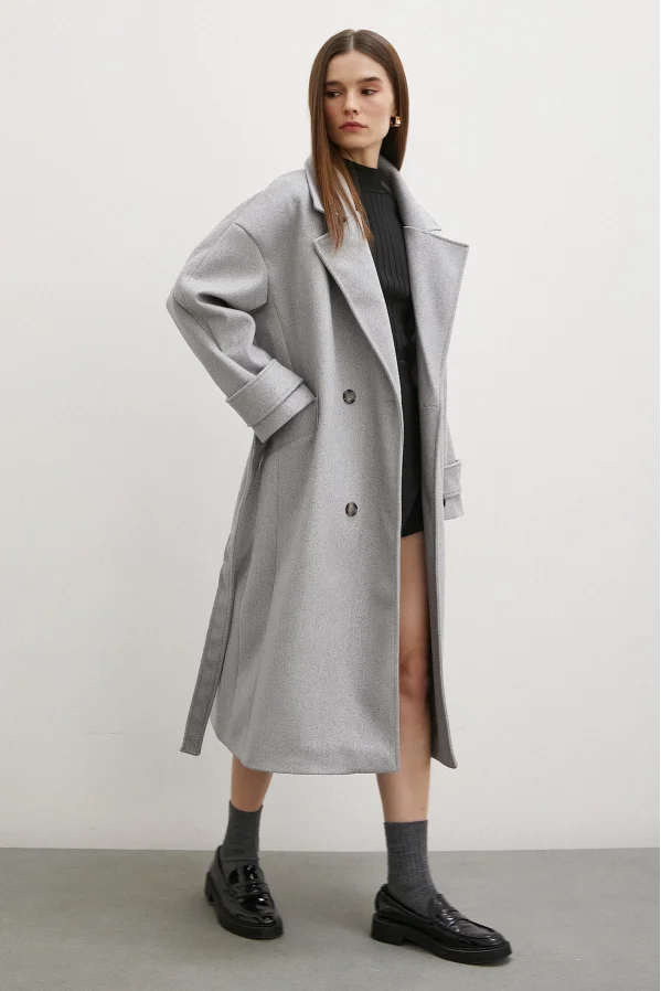 Coat with Arm Detail Grey