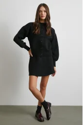 Hırka Etek Triko Takım Siyah