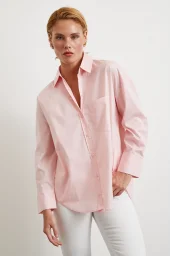 Pamuklu Klasik Gömlek Pembe