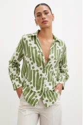 Modern Pattern Modal Shirt Green