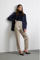 Skinny Fabric Pants Mink