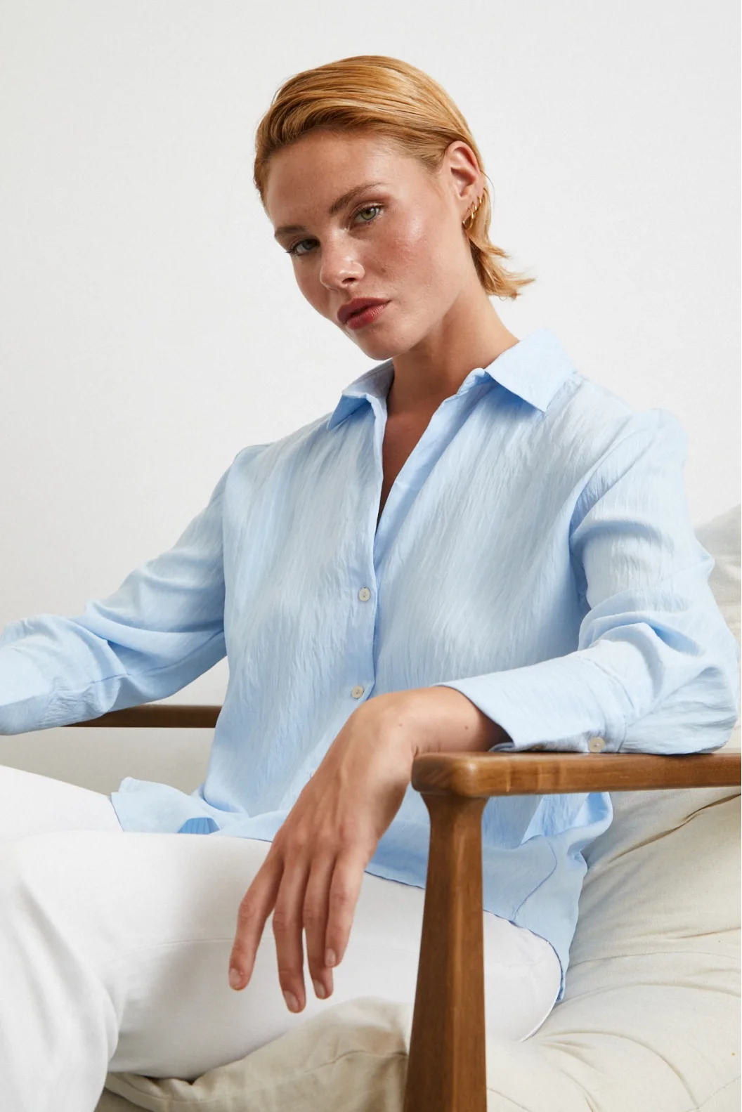 Parallel Striped Shirt Blue