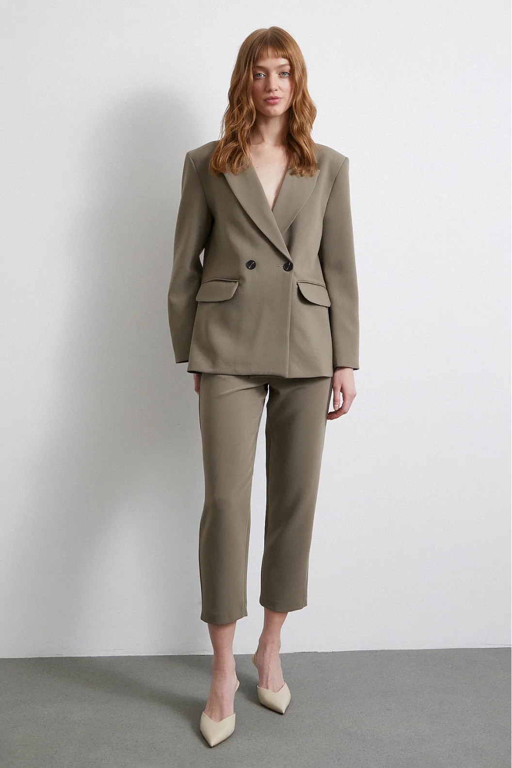 Klasik Poliviskon Jacke Khaki