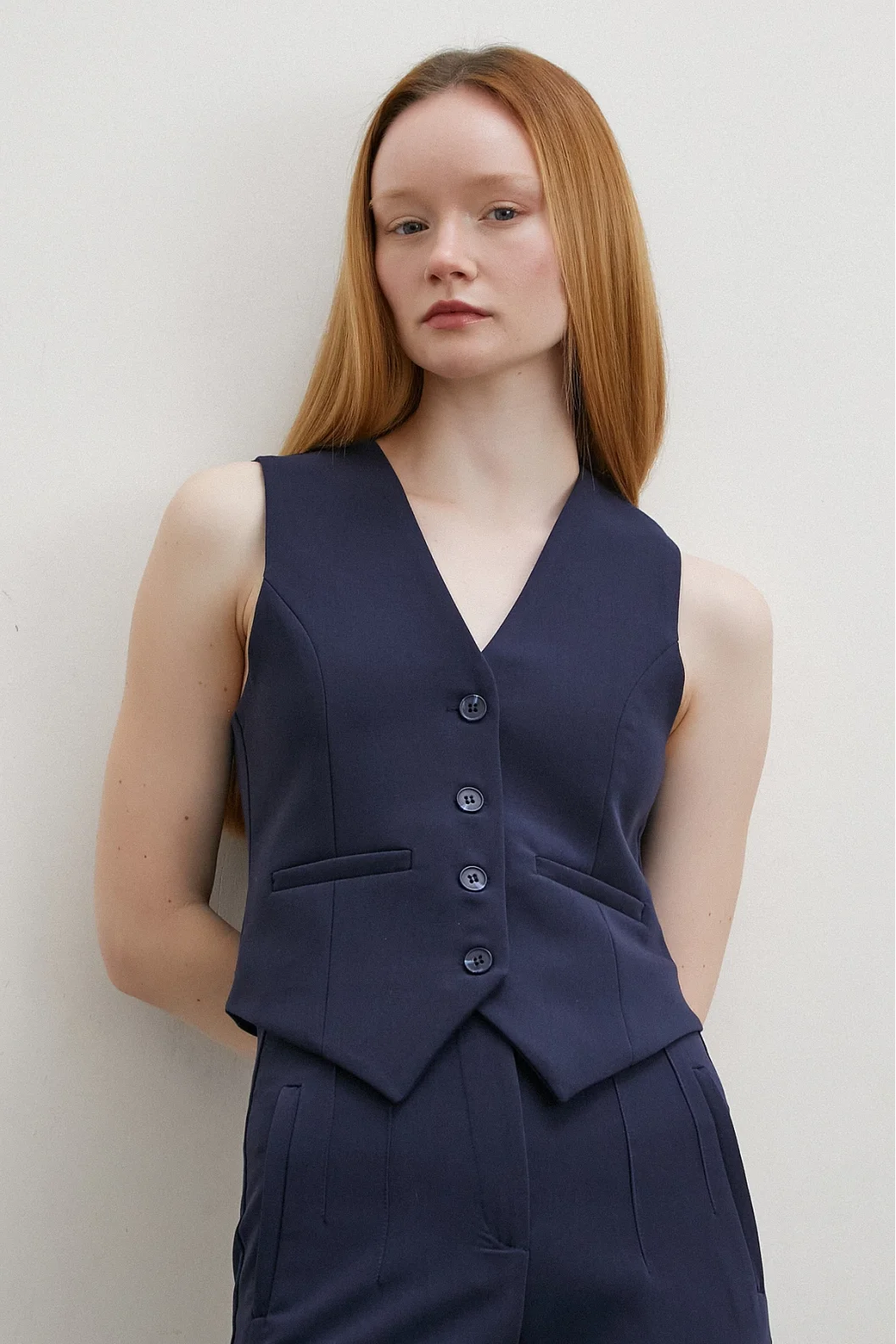 Lined Vest Navy
