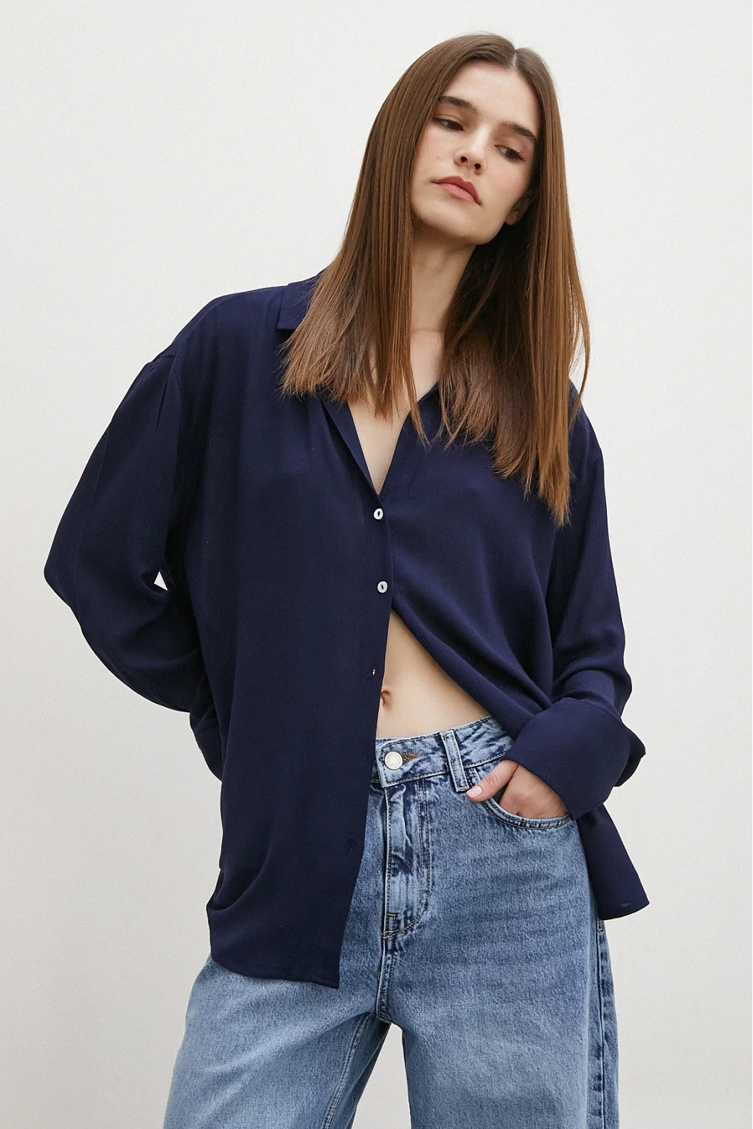 Viskon Basic Shirt Navy