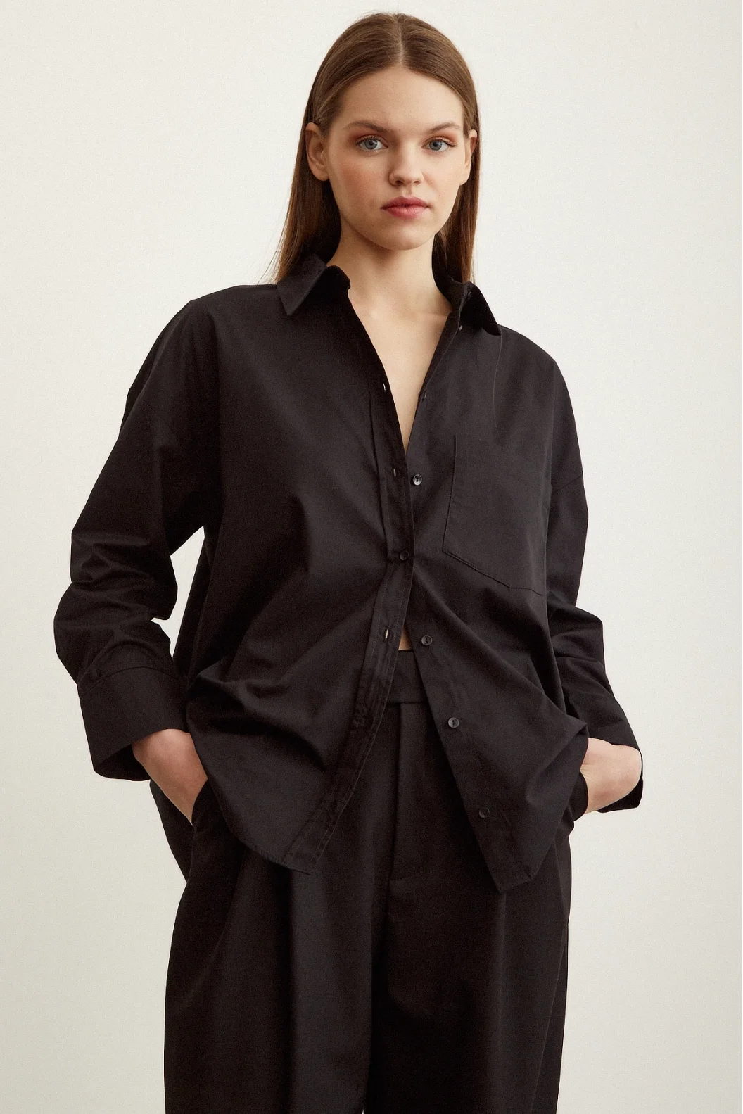 Poplin Shirt Black