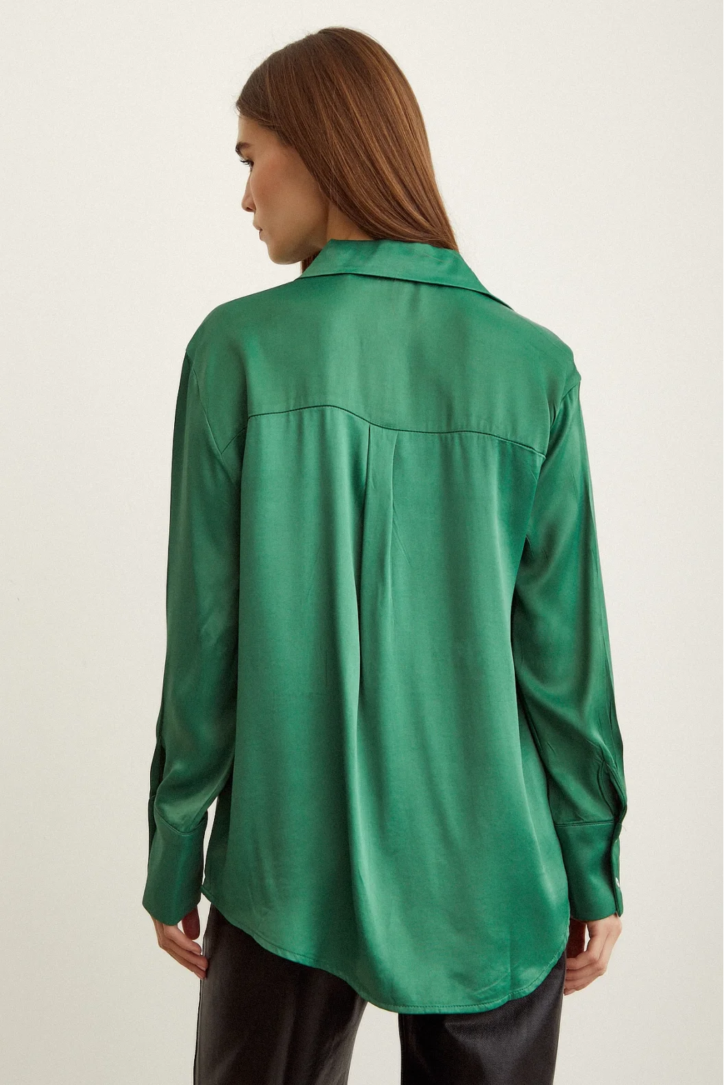 Satin Blouse Benetton Green